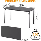 Table pliante, Bureaux de jeu, Tables pliantes robustes en cuir PU, Bureau de travail moderne et simple pour la maison et le bureau, Bureau de jeu