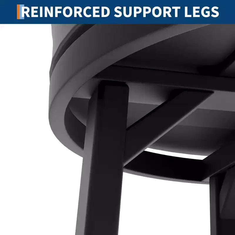 Tabourets de bar ronds sans dossier pivotants GustoWave 30'' (lot de 2), revêtement en cuir PU, cadre en métal et repose-pieds pour îlot de cuisine