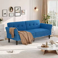 89 Convertible Sleeper Sofa, Modern Chenille Sleeper Sofa, Futon Sofa Bed with Adjustable Backrest & Armrest, Loveseat Sleeper for Living Room