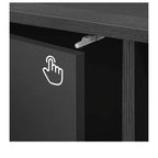 Meuble TV moderne avec station de charge et lumières LED pour téléviseur de 55/60/65 pouces, meuble de divertissement, console multimédia, salon