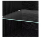 Meuble TV moderne avec station de charge et lumières LED pour téléviseur de 55/60/65 pouces, meuble de divertissement, console multimédia, salon