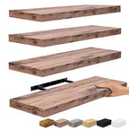 Sorbus Lot de 4 étagères murales flottantes en bois de 61 x 22,9 cm - Pour chambre, cuisine, salon, salle de bain