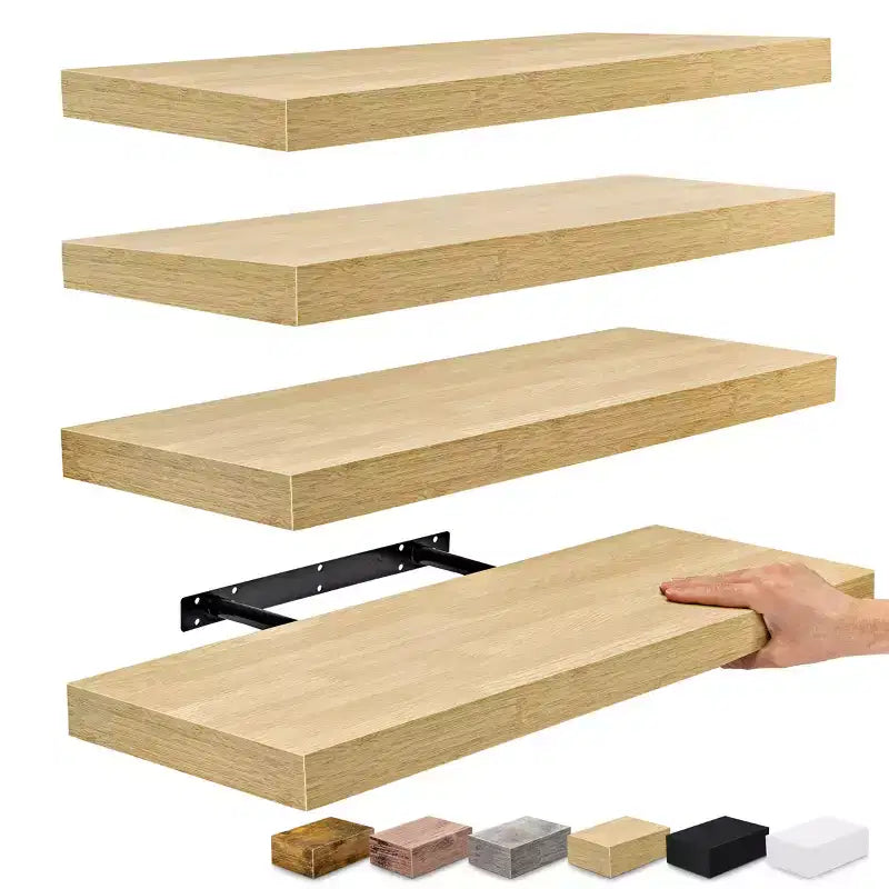 Sorbus Lot de 4 étagères murales flottantes en bois de 61 x 22,9 cm - Pour chambre, cuisine, salon, salle de bain
