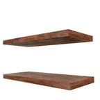 Sorbus Lot de 2 étagères murales flottantes en bois massif de 40,6 cm – pour la décoration de salle de bain, livres, chambre et salon