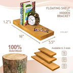 Sorbus Lot de 2 étagères murales flottantes en bois massif de 40,6 cm – pour la décoration de salle de bain, livres, chambre et salon