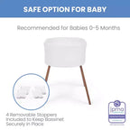 Couffin portable Aero de Delta Children avec pieds en bois, blanc