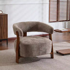 Christopher Knight Home Arnaud Chaise d'appoint moderne en bois courbé et rembourrée