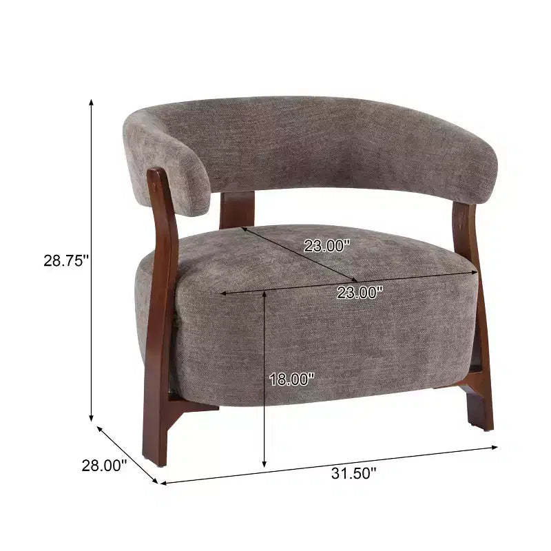 Christopher Knight Home Arnaud Chaise d'appoint moderne en bois courbé et rembourrée