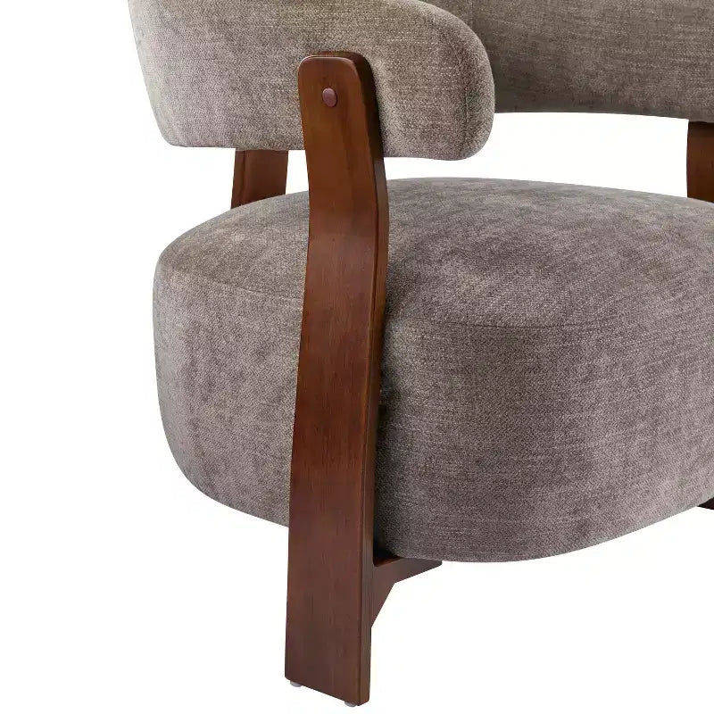 Christopher Knight Home Arnaud Chaise d'appoint moderne en bois courbé et rembourrée