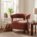 Christopher Knight Home Arnaud Chaise d'appoint moderne en bois courbé et rembourrée