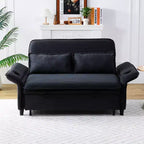 MAYEERTY Canapé-lit multifonctionnel en tissu rayé noir pour chambre à coucher et salon