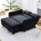MAYEERTY Canapé-lit multifonctionnel en tissu rayé noir pour chambre à coucher et salon