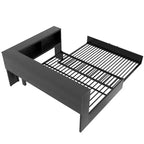 Lit de repos pleine grandeur avec lit gigogne et bibliothèque, lit de repos en forme de L avec ports USB, lit d'angle complet en bois avec tête de lit de rangement