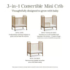 Mini-lit parapluie Abigail 3-en-1 convertible en métal Namesake