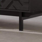 Table basse Famapy Noir et Or : Tiroirs texturés, Grand espace de rangement, Sublimez le style de votre salon