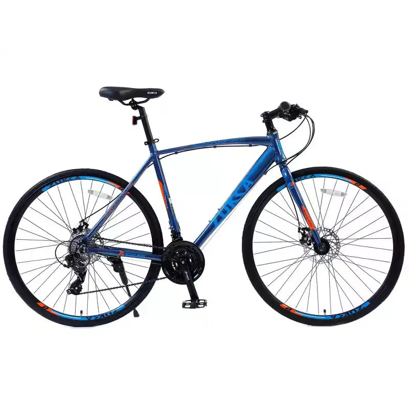 Vélo hybride adulte Whisen 28, vélo de route avec vitesses 24 rapports, freins à disque