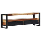vidaXL Meuble TV Couleur bois naturel, noir