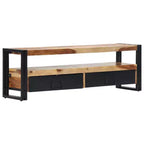 vidaXL Meuble TV Couleur bois naturel, noir