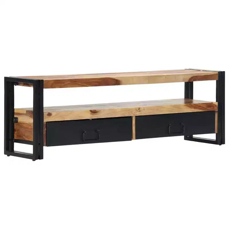 vidaXL Meuble TV Couleur bois naturel, noir