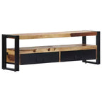 vidaXL Meuble TV Couleur bois naturel, noir