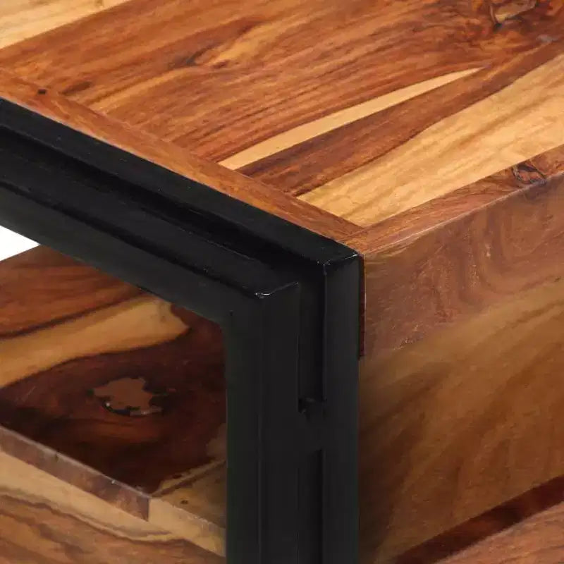 vidaXL Meuble TV Couleur bois naturel, noir