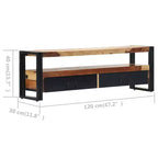 vidaXL Meuble TV Couleur bois naturel, noir