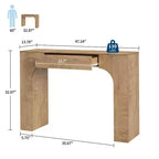Table console de 100 cm COZONY avec tiroir de rangement, table de canapé industrielle de style ferme pour entrée, salon, couloir, vestibule