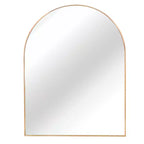 Miroir mural arqué de 30 x 40 pouces avec cadre en aluminium noir pour salle de bain, coiffeuse, chambre, entrée et salon