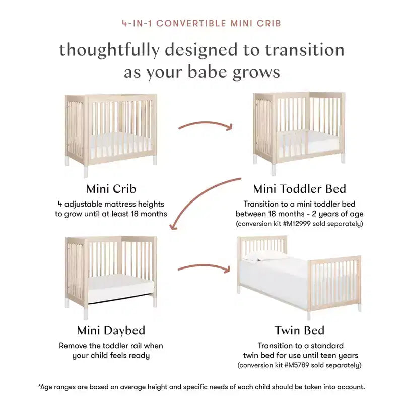 Lit de bébé convertible 4-en-1 Gelato de Babyletto