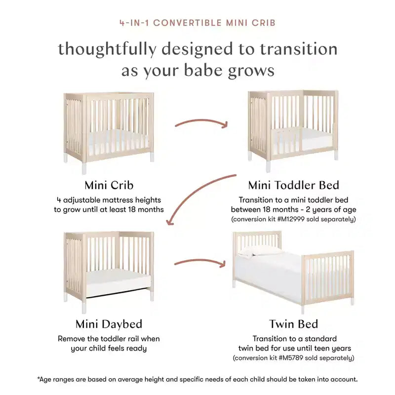 Lit de bébé convertible 4-en-1 Gelato de Babyletto