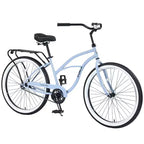 Vélo de plage Whisen 26 pour hommes, vélo à vitesse unique avec cadre en acier, roues larges pour la stabilité