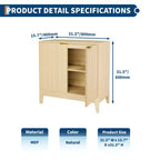 Meuble buffet en jonc avec portes et étagère réglable, pour salon, salle à manger, cuisine ou entrée