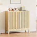 Doors and Adjustable Shelf, Fluted Sideboard Buffet Cabinet for Living Room Dining Room Kitchen Entryway