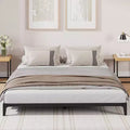 Heavy Duty Metal Platform Bed Frame, Sturdy Black Slat Support, No Box Spring Needed, 1000LB Capacity, Noise Free & Easy Assembly