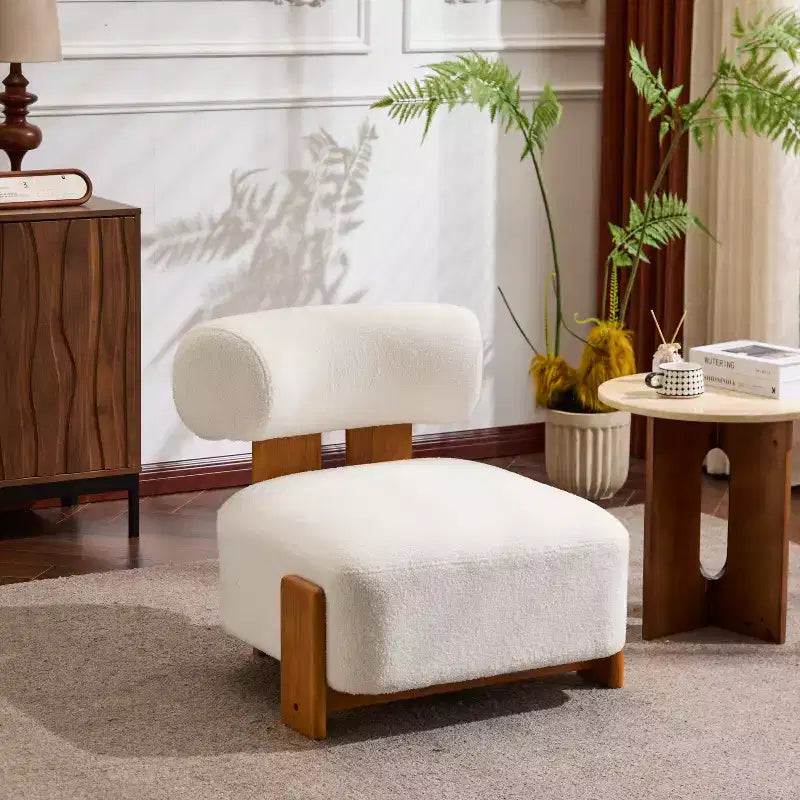 Chaise Christopher Knight Home Orla contemporaine en hévéa et bouclette