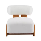 Chaise Christopher Knight Home Orla contemporaine en hévéa et bouclette