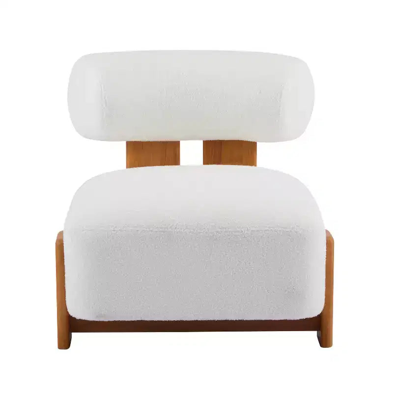 Chaise Christopher Knight Home Orla contemporaine en hévéa et bouclette