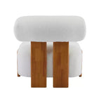 Chaise Christopher Knight Home Orla contemporaine en hévéa et bouclette