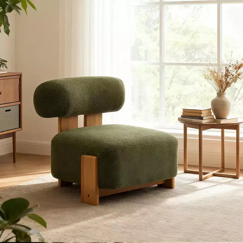 Chaise Christopher Knight Home Orla contemporaine en hévéa et bouclette