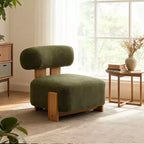 Chaise Christopher Knight Home Orla contemporaine en hévéa et bouclette