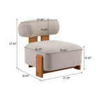 Chaise Christopher Knight Home Orla contemporaine en hévéa et bouclette