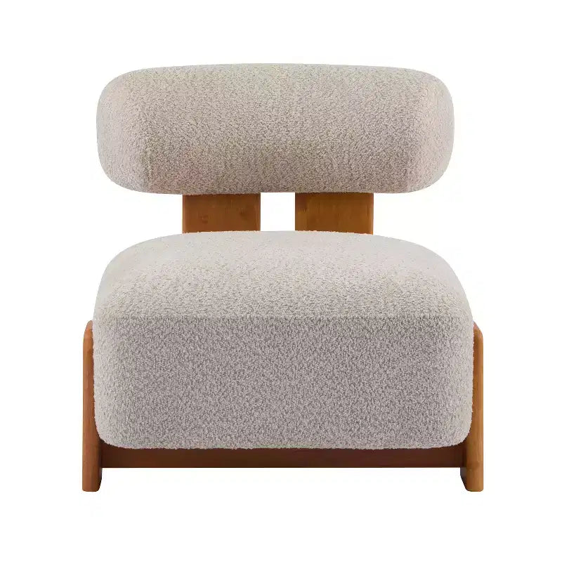 Chaise Christopher Knight Home Orla contemporaine en hévéa et bouclette