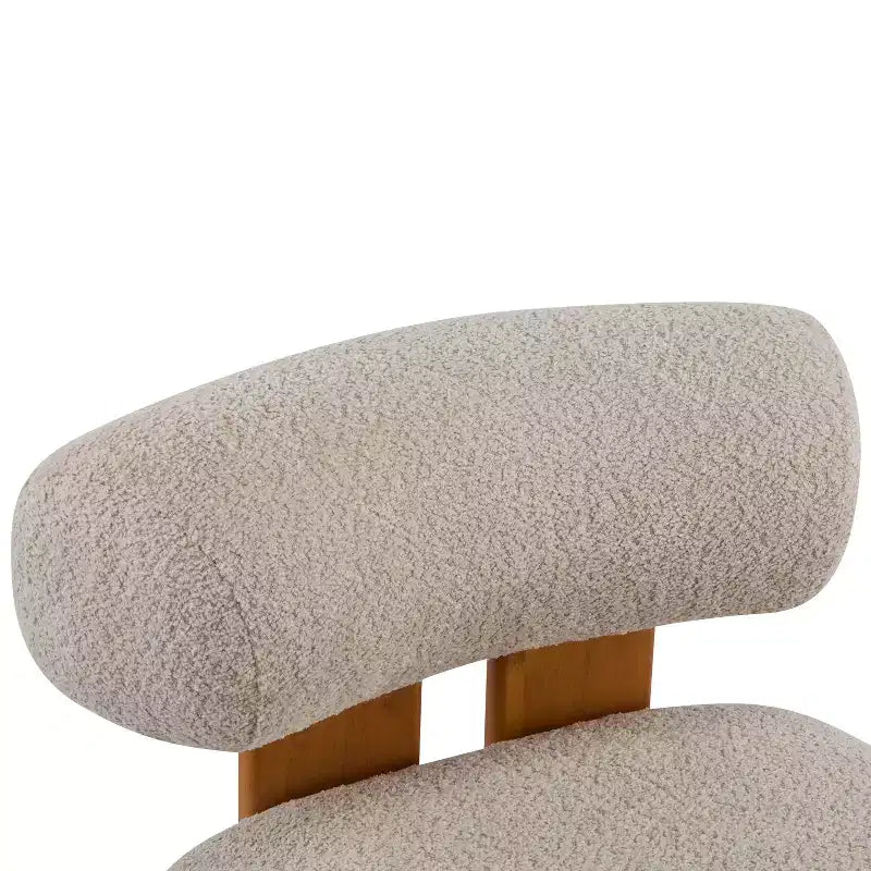 Chaise Christopher Knight Home Orla contemporaine en hévéa et bouclette