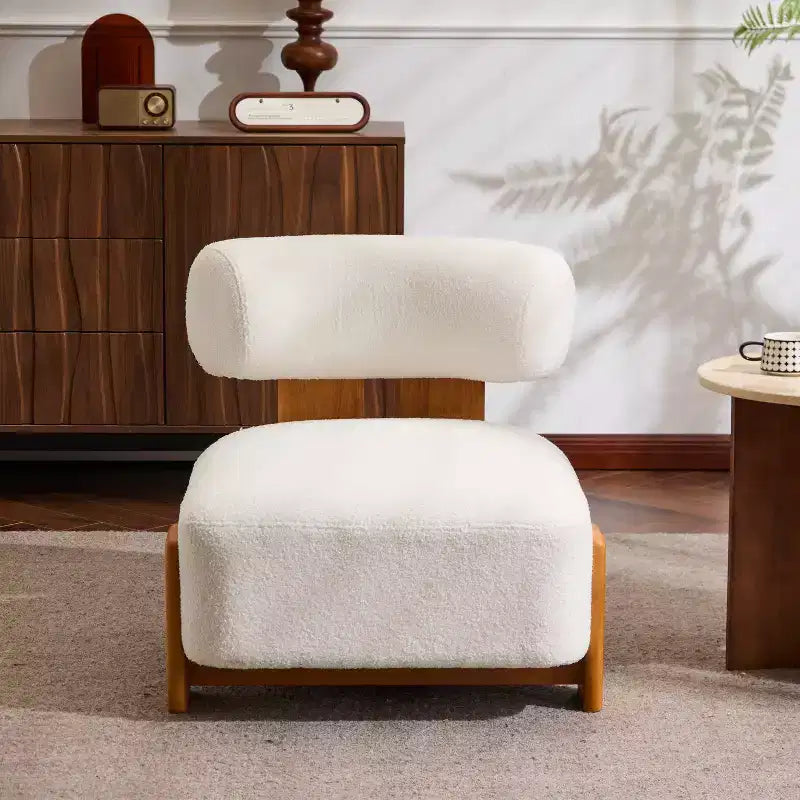 Chaise Christopher Knight Home Orla contemporaine en hévéa et bouclette