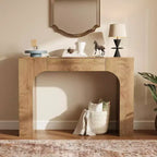Console étroite de 119 cm avec tiroir, table de console de style ferme, table basse derrière le canapé, pour entrée, salon, foyer, chambre