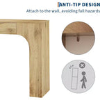Console étroite de 119 cm avec tiroir, table de console de style ferme, table basse derrière le canapé, pour entrée, salon, foyer, chambre