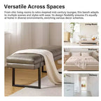 Banc Anahli moderne avec design touffeté en similicuir végétalienArtful Living Design