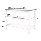 Îlot de cuisine rustique fixe Okak avec bloc de boucher en hévéa, chariot de cuisine avec 2 étagères ouvertes, table d'îlot de cuisine pour petit espace, Noyer
