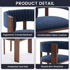 CLIHOME Chaises de salle à manger en bois au design incurvé unique avec patins de protection (Lot de 2)