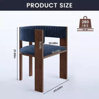 CLIHOME Chaises de salle à manger en bois au design incurvé unique avec patins de protection (Lot de 2)